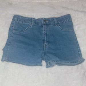 H&M high rise stretch denim shorts